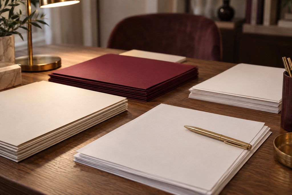 Carpetas y documentos ordenados bajo una lámpara de escritorio